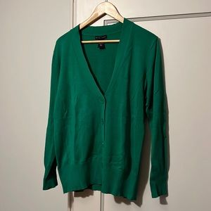 Women’s Emerald Green Button Down Cardigan